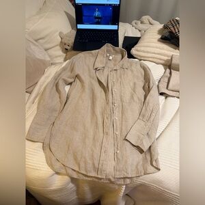Banana Republic Light Tan Casual Button Down Shirt